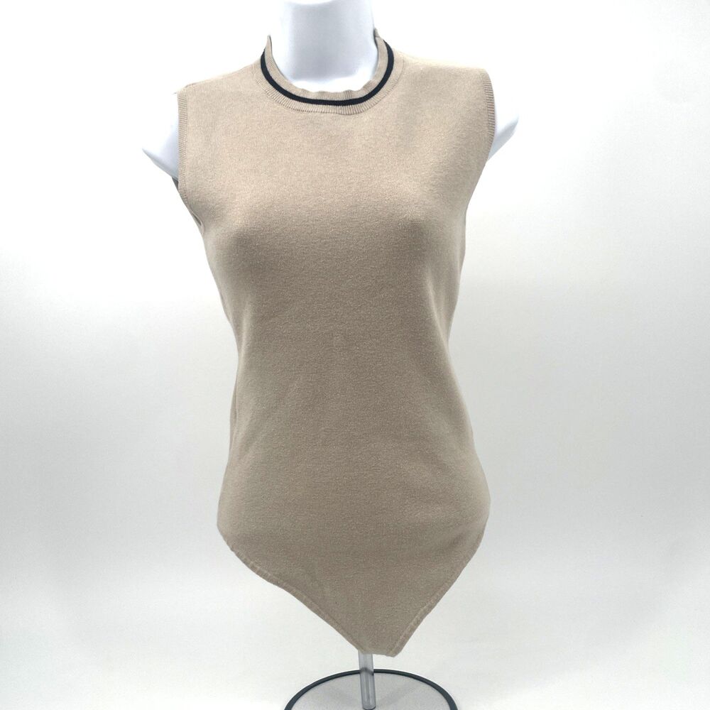 Abercrombie Fitch LUXELOFT Bare Bodysuit Top S Taupe Grey/Black Beauty Stretch